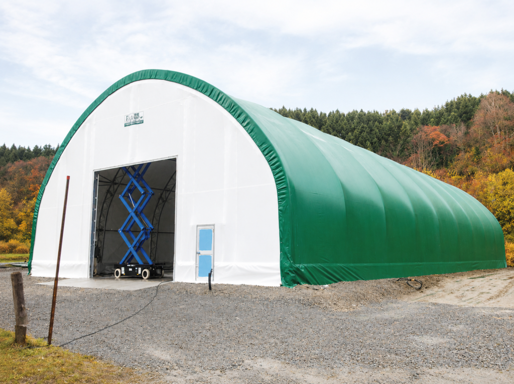 当別町 メガドームXP50 ドーム倉庫施工事例